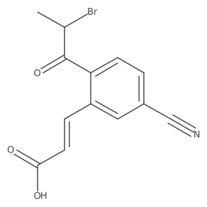 2-(2-Bromopropanoyl)-5-cyanocinnamic acid Structure
