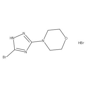 4-(5-Bromo-1H-1,2,4-triazol-3-yl)morpholine hydrobromide结构式