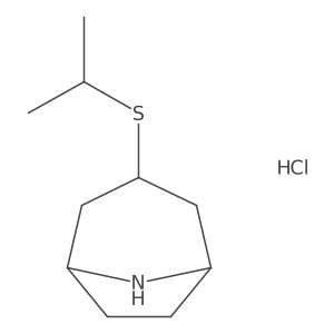 3-(Propan-2-ylsulfanyl)-8-azabicyclo[3.2.1]octane hydrochloride结构式