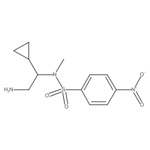 N-(2-Amino-1-cyclopropylethyl)-N-methyl-4-nitrobenzene-1-sulfonamide结构式