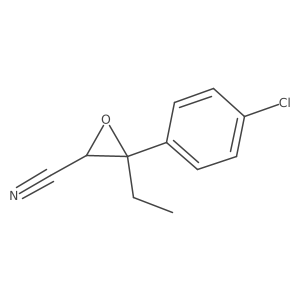 3-(4-Chlorophenyl)-3-ethyloxirane-2-carbonitrile Structure