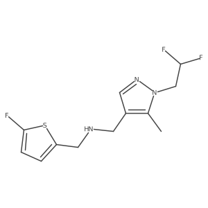 {[1-(2,2-difluoroethyl)-5-methyl-1H-pyrazol-4-yl]methyl}[(5-fluorothiophen-2-yl)methyl]amine Structure
