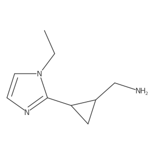 [2-(1-ethyl-1H-imidazol-2-yl)cyclopropyl]methanamine结构式