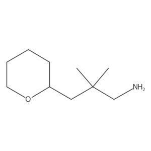 2,2-Dimethyl-3-(oxan-2-yl)propan-1-amine结构式