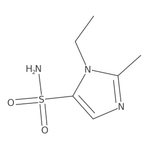 1-ethyl-2-methyl-1H-imidazole-5-sulfonamide结构式