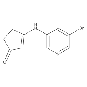 3-[(5-Bromopyridin-3-yl)amino]cyclopent-2-en-1-one结构式