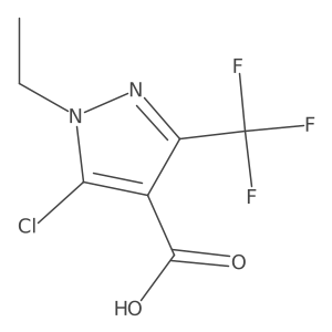 5-Chloro-1-ethyl-3-(trifluoromethyl)pyrazole-4-carboxylic Acid结构式