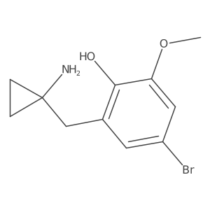 2-[(1-aminocyclopropyl)methyl]-4-bromo-6-methoxy-phenol结构式