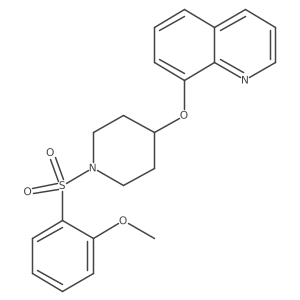 8-((1-((2-Methoxyphenyl)sulfonyl)piperidin-4-yl)oxy)quinoline结构式