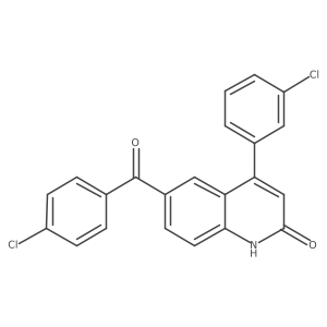 6-(4-chlorobenzoyl)-4-(3-chlorophenyl)-2(1H)-quinolinone结构式