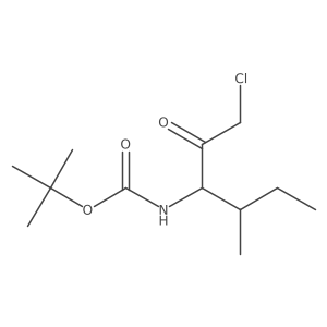 tert-Butyl ((3S,4R)-1-chloro-4-methyl-2-oxohexan-3-yl)carbamate Structure