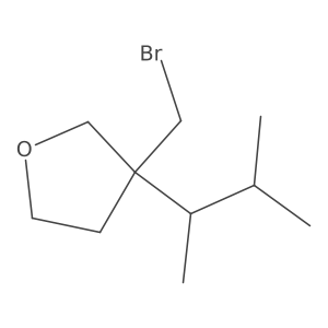 3-(Bromomethyl)-3-(3-methylbutan-2-yl)oxolane结构式