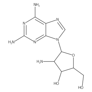 (2R,3S,4S,5R)-4-Amino-5-(2,6-diamino-9H-purin-9-yl)-2-(hydroxymethyl)tetrahydrofuran-3-ol结构式