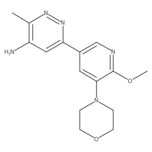 6-(6-Methoxy-5-morpholinopyridin-3-yl)-3-methylpyridazin-4-amine结构式