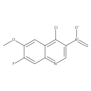 4-Chloro-7-fluoro-6-methoxy-3-nitroquinoline Structure