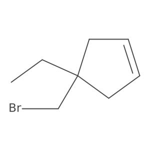 4-(Bromomethyl)-4-ethylcyclopent-1-ene结构式