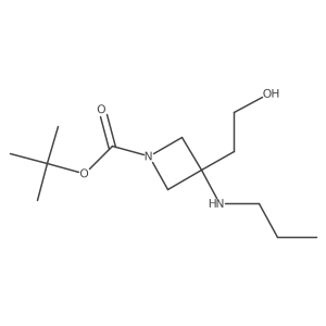 Tert-butyl3-(2-hydroxyethyl)-3-(propylamino)azetidine-1-carboxylate结构式