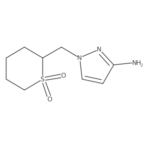 2-[(3-amino-1H-pyrazol-1-yl)methyl]-1lambda6-thiane-1,1-dione Structure