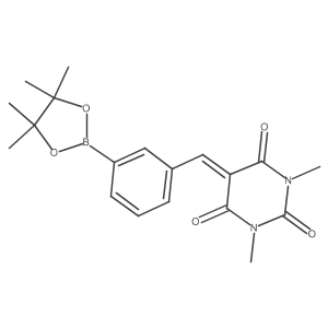 1,3-Dimethyl-5-[3-(4,4,5,5-tetramethyl-[1,3,2]dioxaborolan-2-yl)-benzylidene]-pyrimidine-2,4,6-trione Structure