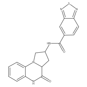 N-(4-oxo-1,2,3,3a,4,5-hexahydropyrrolo[1,2-a]quinoxalin-2-yl)benzo[c][1,2,5]thiadiazole-5-carboxamide结构式