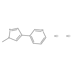3-(1-methyl-1H-pyrazol-4-yl)pyridine dihydrochloride Structure
