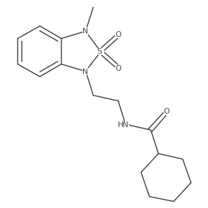 N-(2-(3-methyl-2,2-dioxidobenzo[c][1,2,5]thiadiazol-1(3H)-yl)ethyl)cyclohexanecarboxamide结构式