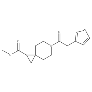 Methyl 6-(2-(thiophen-3-yl)acetyl)-6-azaspiro[2.5]octane-1-carboxylate Structure