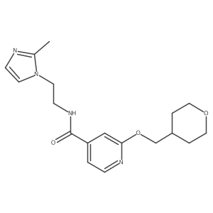 N-(2-(2-methyl-1H-imidazol-1-yl)ethyl)-2-((tetrahydro-2H-pyran-4-yl)methoxy)isonicotinamide Structure