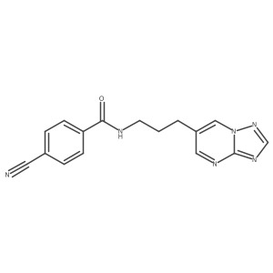 N-(3-([1,2,4]triazolo[1,5-a]pyrimidin-6-yl)propyl)-4-cyanobenzamide Structure