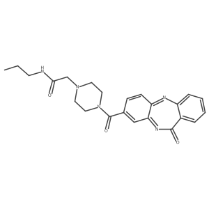 2-(4-{10-oxo-2,9-diazatricyclo[9.4.0.0^{3,8}]pentadeca-1(11),3(8),4,6,12,14-hexaene-6-carbonyl}piperazin-1-yl)-N-propylacetamide Structure