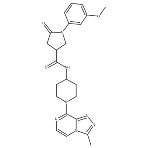 1-(3-methoxyphenyl)-N-(1-(3-methyl-[1,2,4]triazolo[4,3-a]pyrazin-8-yl)piperidin-4-yl)-5-oxopyrrolidine-3-carboxamide Structure