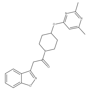 2-(Benzo[d]isoxazol-3-yl)-1-(4-((2,6-dimethylpyrimidin-4-yl)oxy)piperidin-1-yl)ethanone Structure