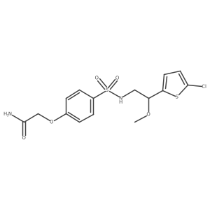 2-(4-(N-(2-(5-chlorothiophen-2-yl)-2-methoxyethyl)sulfamoyl)phenoxy)acetamide Structure