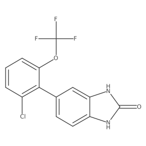 5-[2-Chloro-6-(trifluoromethoxy)phenyl]-6-tritio-1,3-dihydrobenzimidazol-2-one Structure