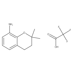 2,2-dimethyl-3,4-dihydro-2H-1-benzopyran-8-amine; trifluoroacetic acid结构式
