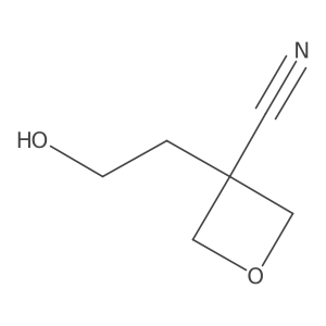 3-(2-Hydroxyethyl)oxetane-3-carbonitrile结构式