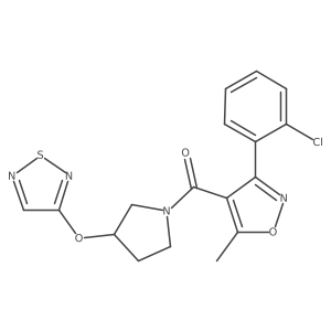 [3-(2-chlorophenyl)-5-methyl-isoxazol-4-yl]-[3-(1,2,5-thiadiazol-3-yloxy)pyrrolidin-1-yl]methanone Structure