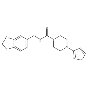 N-[(2H-1,3-benzodioxol-5-yl)methyl]-4-(1,2,5-thiadiazol-3-yl)piperazine-1-carboxamide Structure