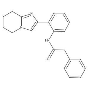 2-(pyridin-3-yl)-N-(2-(5,6,7,8-tetrahydroimidazo[1,2-a]pyridin-2-yl)phenyl)acetamide结构式