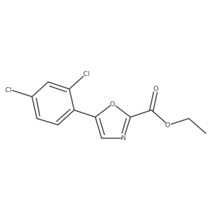 Ethyl 5-(2,4-dichlorophenyl)oxazole-2-carboxylate Structure