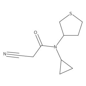 2-cyano-N-cyclopropyl-N-(tetrahydrothiophen-3-yl)acetamide Structure