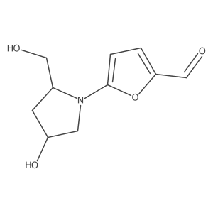 5-[4-Hydroxy-2-(hydroxymethyl)pyrrolidin-1-yl]furan-2-carbaldehyde结构式