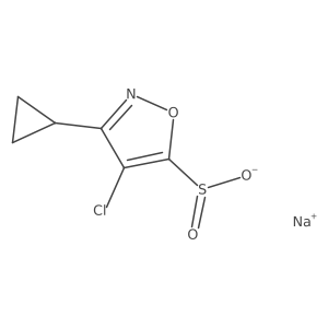 Sodium 4-chloro-3-cyclopropyl-1,2-oxazole-5-sulfinate Structure