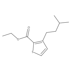 Ethyl 3-(3-methylbutyl)thiophene-2-carboxylate结构式