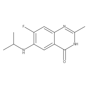 7-Fluoro-2-methyl-6-[(propan-2-yl)amino]-3,4-dihydroquinazolin-4-one结构式