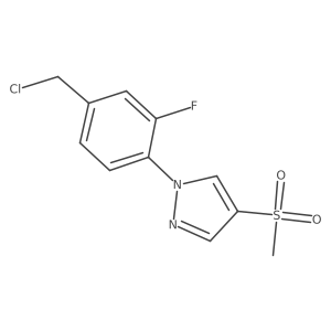 1-[4-(chloromethyl)-2-fluorophenyl]-4-methanesulfonyl-1H-pyrazole结构式