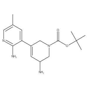 Tert-butyl 3-amino-5-(2-amino-5-methylpyridin-3-yl)-1,2,3,6-tetrahydropyridine-1-carboxylate结构式