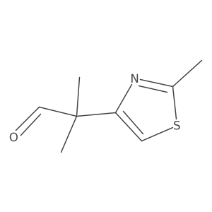 2-Methyl-2-(2-methyl-1,3-thiazol-4-yl)propanal结构式