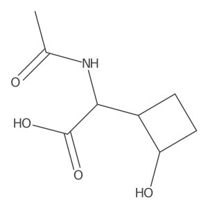 2-Acetamido-2-(2-hydroxycyclobutyl)acetic acid结构式