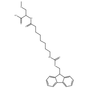 (2S)-2-[8-({[(9H-fluoren-9-yl)methoxy]carbonyl}amino)octanamido]-3-methoxypropanoic acid结构式